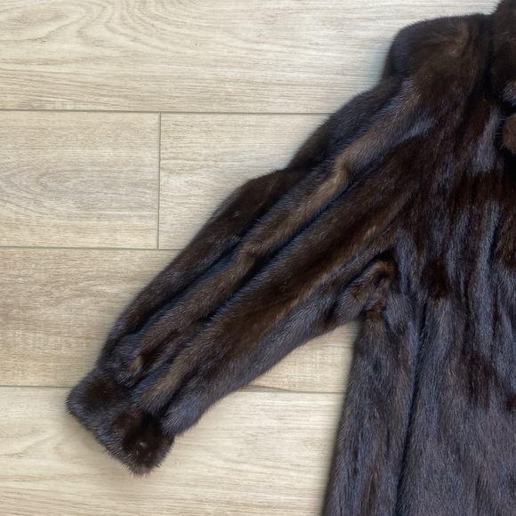Genuine Mahogany Mink Full Length Coat - Picture 9 of 17